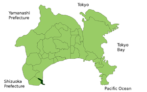 Lage Manazurus in der Präfektur