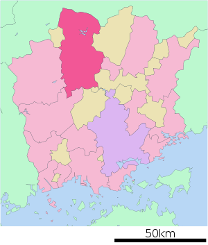 Lage Maniwas in der Präfektur
