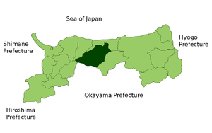 Lage Kurayoshis in der Präfektur