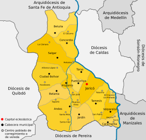 Karte Bistum Jericó