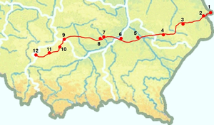Strecke der Linia Hutnicza Szerokotorowa