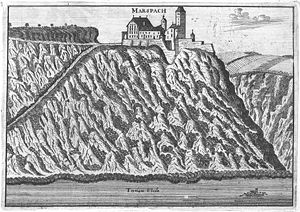 Schloss Marsbach um 1674, Stich von G.M.Vischer