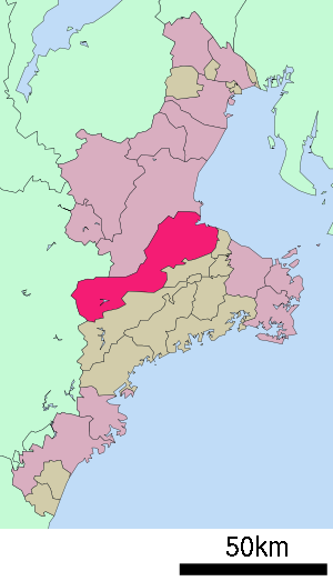 Lage Matsusakas in der Präfektur