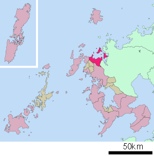 Lage Matsuuras in der Präfektur