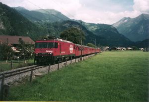 Brünigbahn bei Meiringen