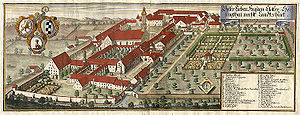 Michael Wening: Kloster Seligenthal(aus der „Historico-topographica Descriptio“ 1701–1726)