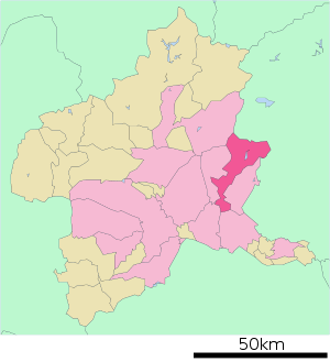 Lage Midoris in der Präfektur