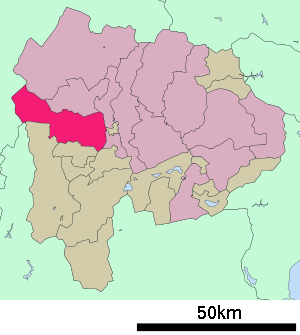 Lage Minami-Alpss in der Präfektur
