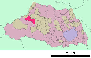 Lage Minanos in der Präfektur
