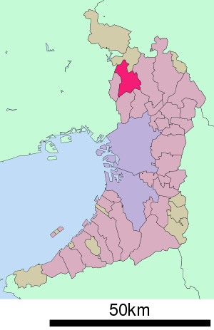 Lage Minōs in der Präfektur