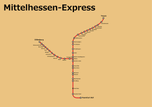 Strecke der Mittelhessen-Express