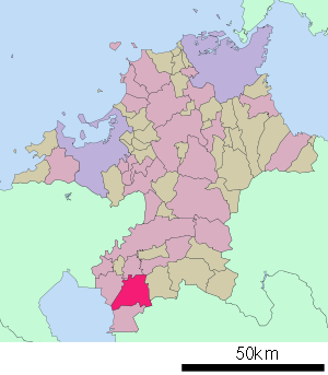 Lage Miyamas in der Präfektur