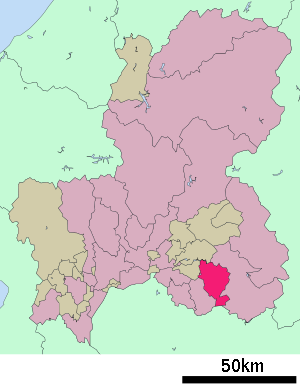 Lage Mizunamis in der Präfektur