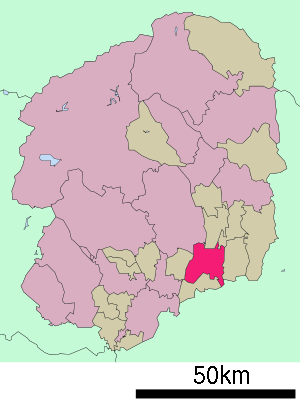 Lage Mookas in der Präfektur