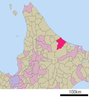 Lage Mombetsus in der Präfektur