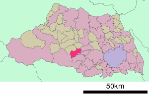 Lage Moroyamas in der Präfektur