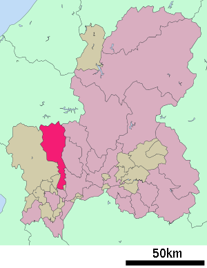 Lage Motosus in der Präfektur