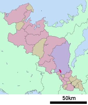 Lage Mukōs in der Präfektur