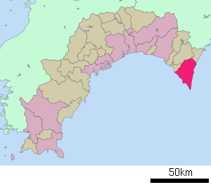 Lage Murotos in der Präfektur