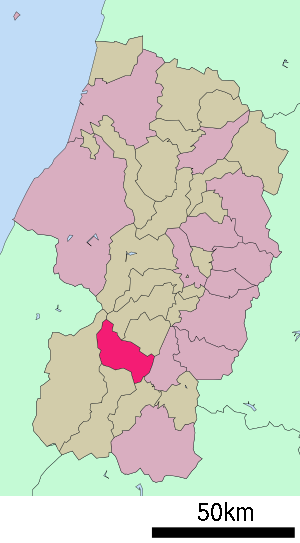 Lage Nagais in der Präfektur