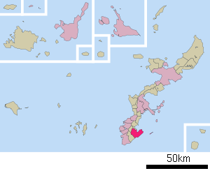 Lage Nanjōs in der Präfektur