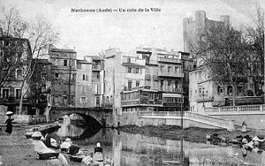 Narbonne Aude postcard coin de ville.jpg