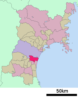 Lage Natoris in der Präfektur