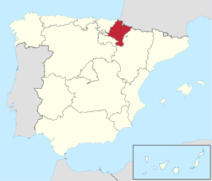 Lage Navarras in Spanien
