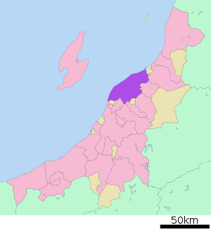 Lage Niigatas in der Präfektur