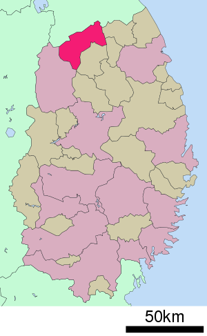 Lage Ninohes in der Präfektur