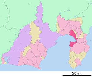 Lage Numazus in der Präfektur