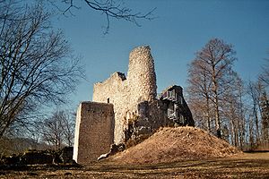 Schloss Falkenstein, Ostseite mit Aufgang