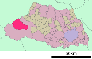 Lage Oganos in der Präfektur