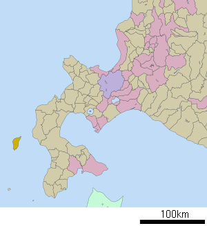 Lage Okushiris in der Präfektur
