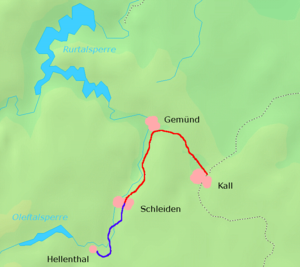 Strecke der Oleftalbahn