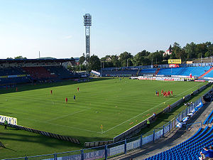 Das Stadion Bazaly in Ostrava