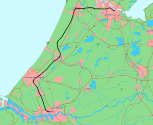 Strecke der Bahnstrecke Amsterdam–Rotterdam