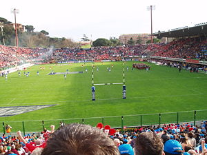 Rugbyspiel im Stadio Flaminio