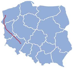 Strecke der Bahnstrecke Wrocław–Szczecin