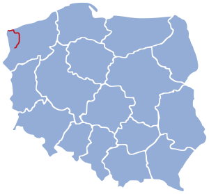 Strecke der Bahnstrecke Szczecin Dąbie–Świnoujście