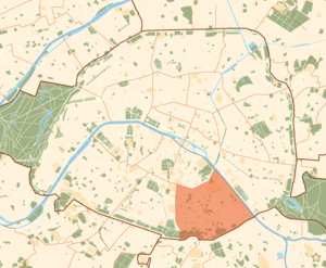 Karte der Pariser Arrondissements