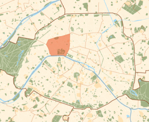 Karte der Pariser Arrondissements