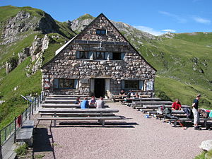 Die Pfälzerhütte im August 2010