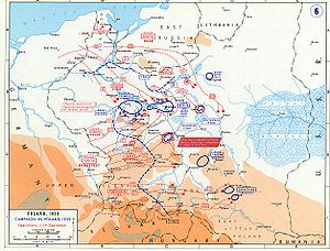 Karte des Polenfeldzuges