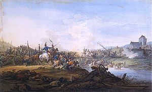 Eine Kriegsszene aus dem Russisch-Polnischen Krieg von 1792 (Gemälde von Aleksander Orłowski)