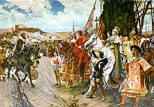Kapitulation von Granada, historisierendes Gemälde von 1882
