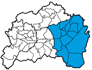Lage des Bezirks Lennep in Remscheid