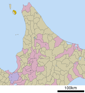 Lage Rishirifujis in der Präfektur