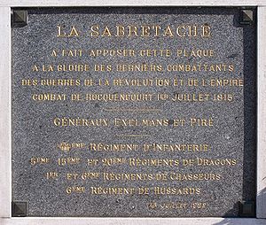 Gedenktafel an die Schlacht von Rocquencourt
