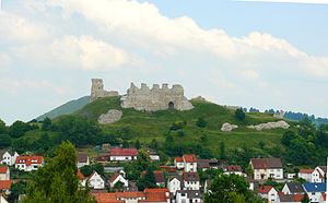 Burg Flochberg – Gesamtansicht von Süden